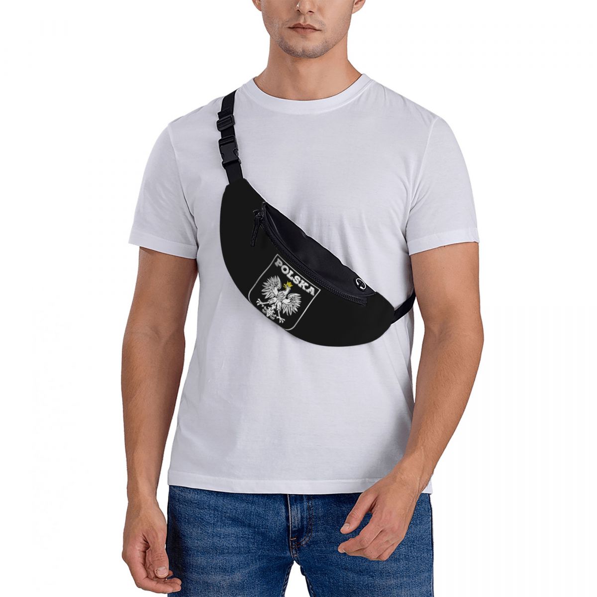 Crossbody heuptas Polska Logo  - Running Gear Bag For Men recensie en prijs