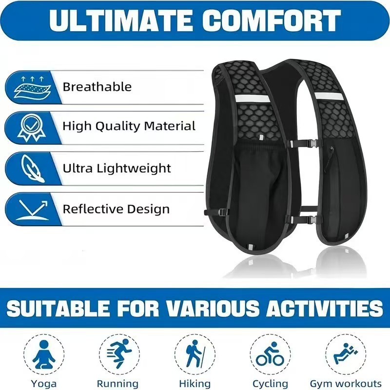 Hydratatie-vest voor hardlopen - Running Gear Bag For Men recensie en prijs